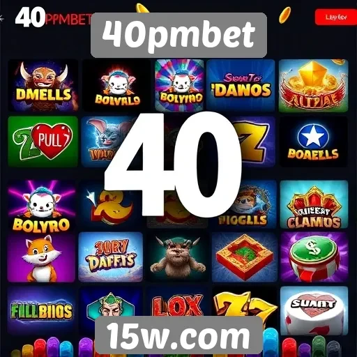 Variedade de jogos oferecidos no 40pmbet